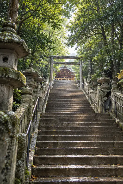 Dew-Kissed Steps to the Shrine
