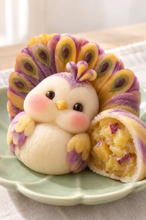 Fan of Plum and Autumn Gold